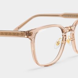 Hailey Beige Square Glasses5