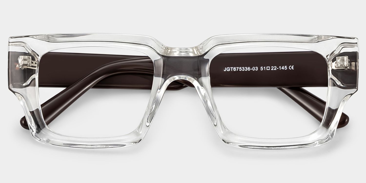 Clear TR90 Rectangle Eyeglasses- Garza1