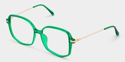 Payton Dark-Green Geometric Glasses2