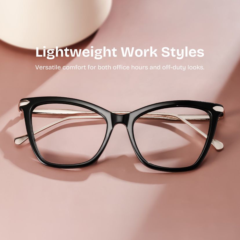 Hilary Black Butterfly Glasses