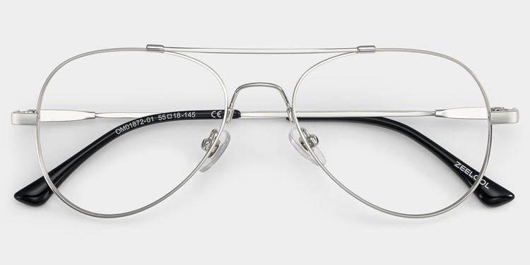 Chaima Silver Aviator Glasses