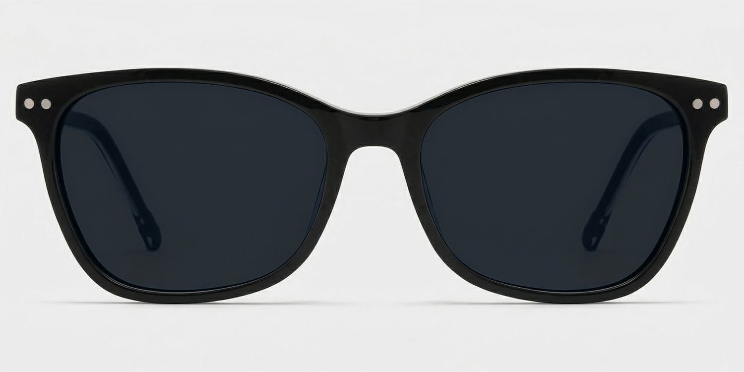 Marigold Black Rectangle Polarized Sunglasses for Driving | ZEELOOL0