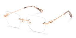 Seth Rose Gold Rectangle Glasses7