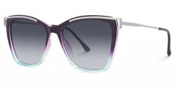 Krystle Purple-Blue Square Sunglasses1