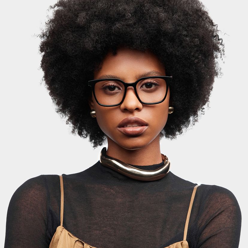 Freya Black Square Glasses