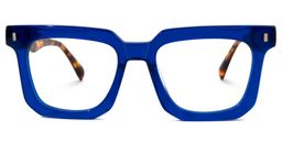 Coville Blue Rectangle Glasses0