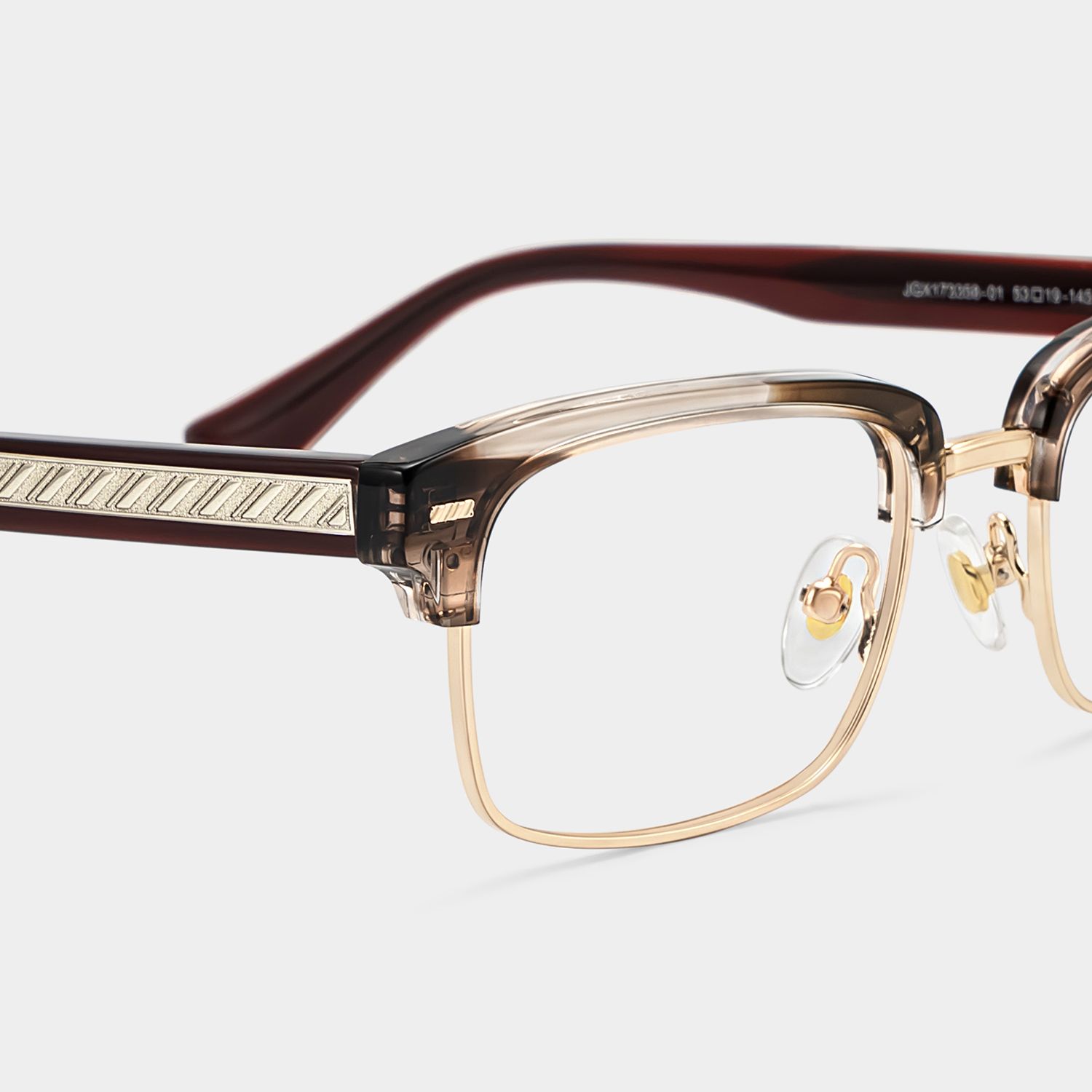 Eden Brown Rectangle Frame Glasses for Men | ZEELOOL4