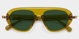 Aveline Green Aviator Sunglasses1