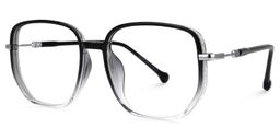 Joana Black-Clear Geometric Glasses1