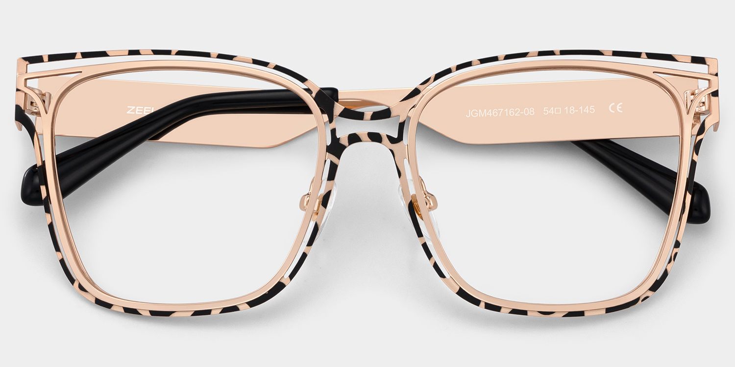 Women's Metal Glasses with Dual-level Frame Online2