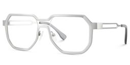 Hype Silver Geometric Glasses4
