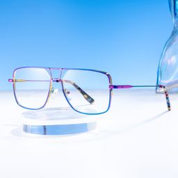 Bowdry Iridescent Aviator Glasses0
