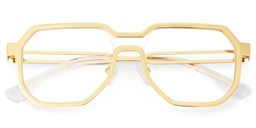 Hype Gold Geometric Glasses3