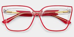 Mirta Red Square Glasses1