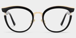 Laraine Black Cat eye Glasses0
