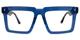 Moreland Blue Rectangle Glasses0
