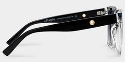 Ebony Black Clear Square Sunglasses3