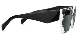 Sileidy Black-White Rectangle Sunglasses2