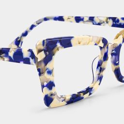Newell Blue-Floral Rectangle Glasses4