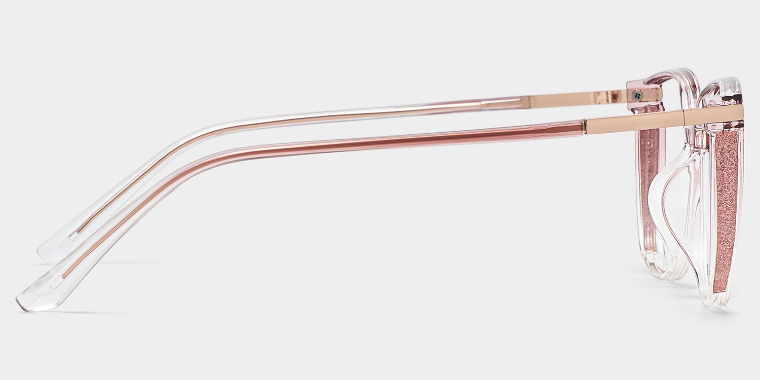 Rodz Square Pink Frame Glasses  for Women | ZEELOOL3