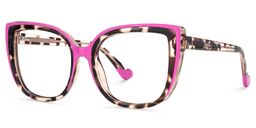 Fenn Pink Tortoise Cat eye Glasses2