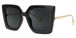 Qatar Black Square Sunglasses1