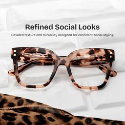 Minguela Pink-Tortoise Square Glasses0