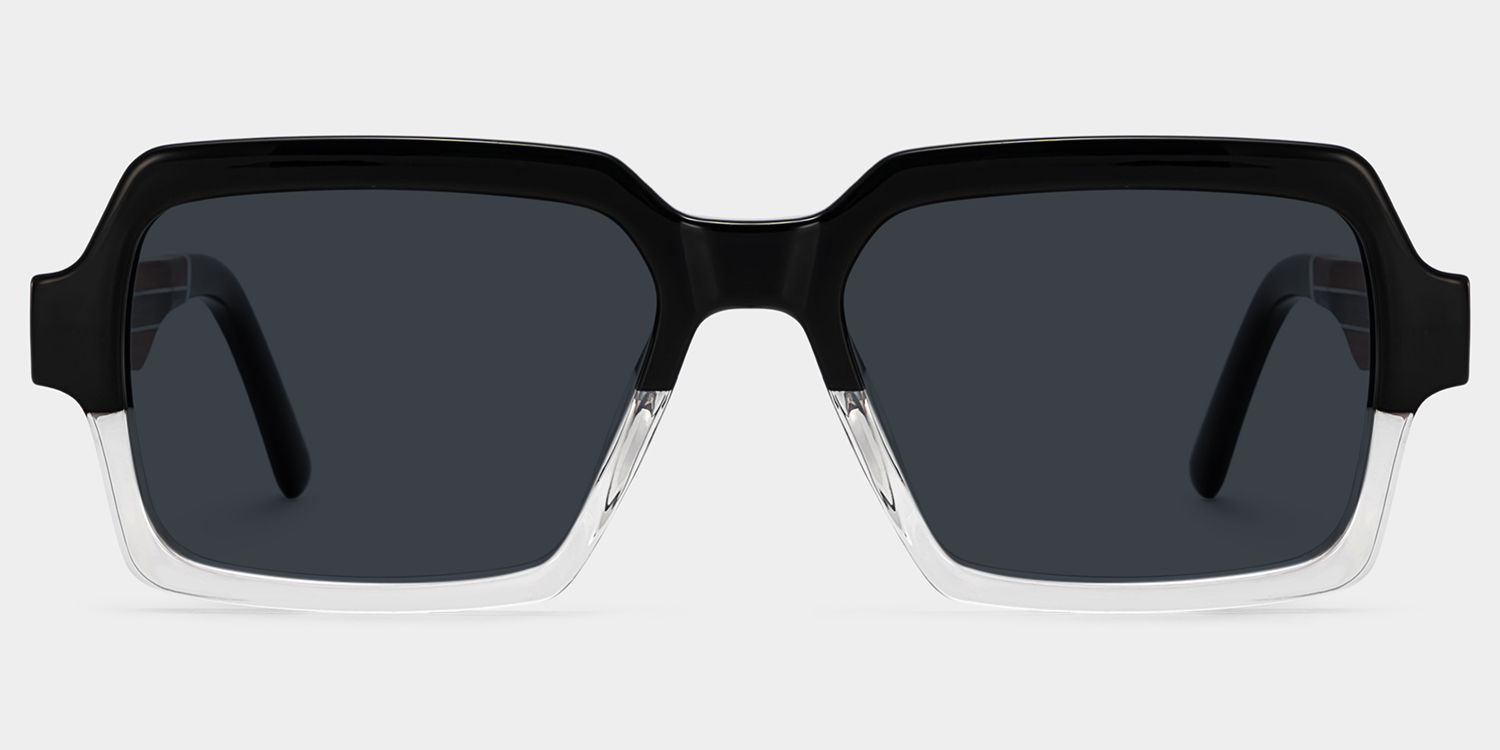 Jack Acetate Black-Clear Frame Sunglasses | ZEELOOL0