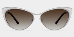 Ellen Silver Cat eye Sunglasses0