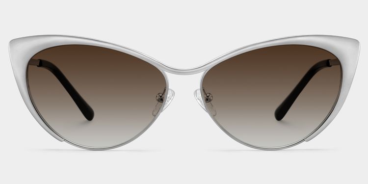 Ellen Silver Cat eye Sunglasses
