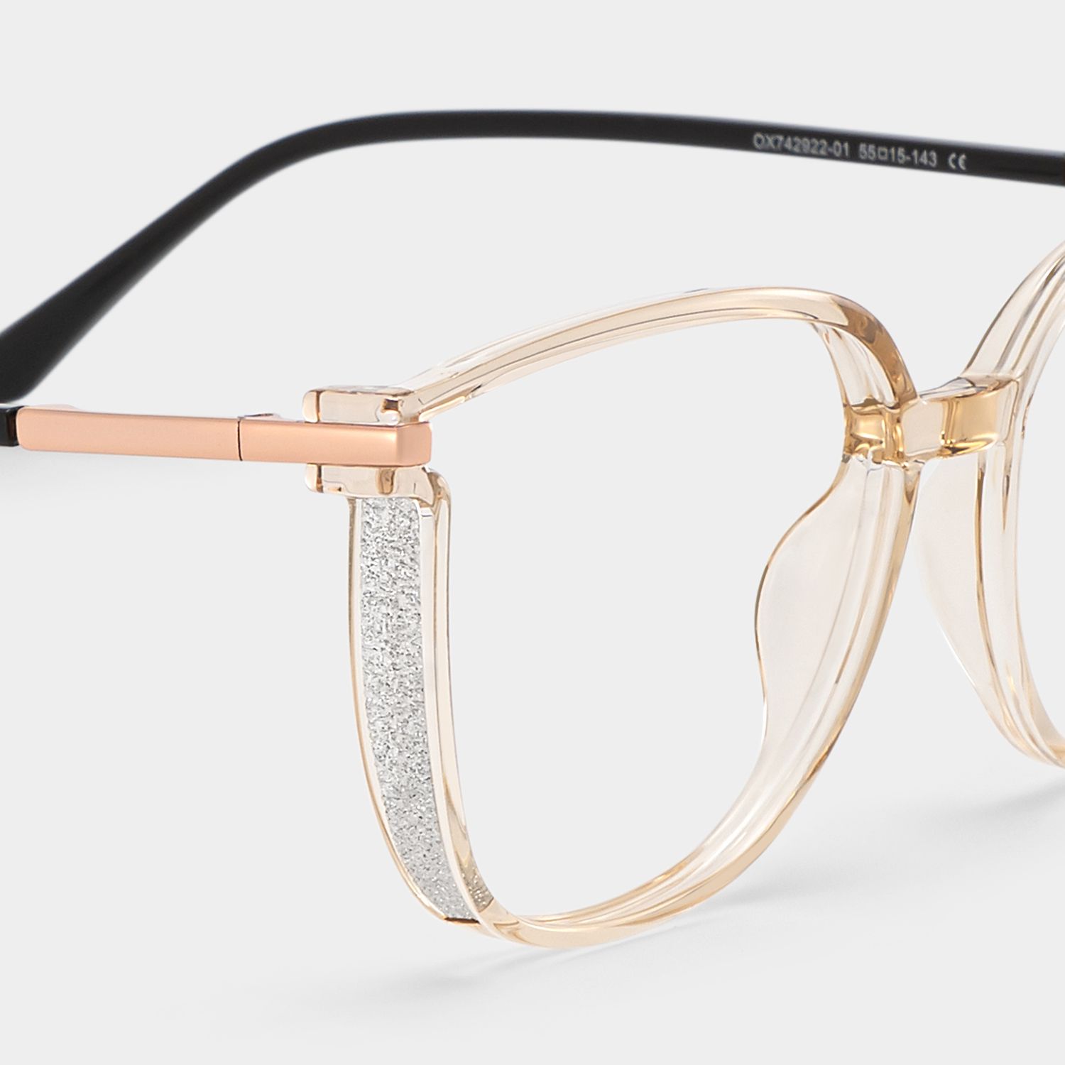 Annalisa Square Beige Thin Frame Glasses | Zeelool5
