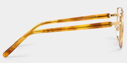 Felicity Gold yellow Geometric Glasses6