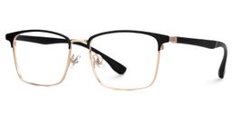 Eaddy Gold Rectangle Glasses1