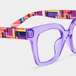 Malcolm Purple Square Glasses4