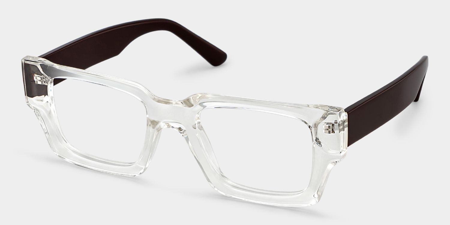Clear TR90 Rectangle Eyeglasses- Garza2