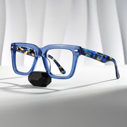 Redina Blue Square Glasses0