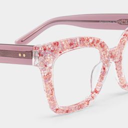 Renata Pink Square Glasses7