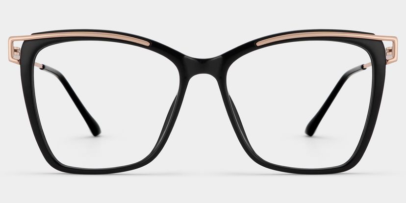Krystle Black Square Glasses