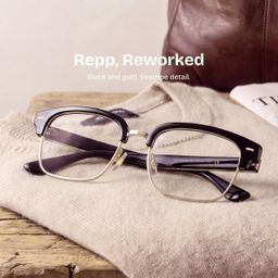 Eden Black Browline Glasses0