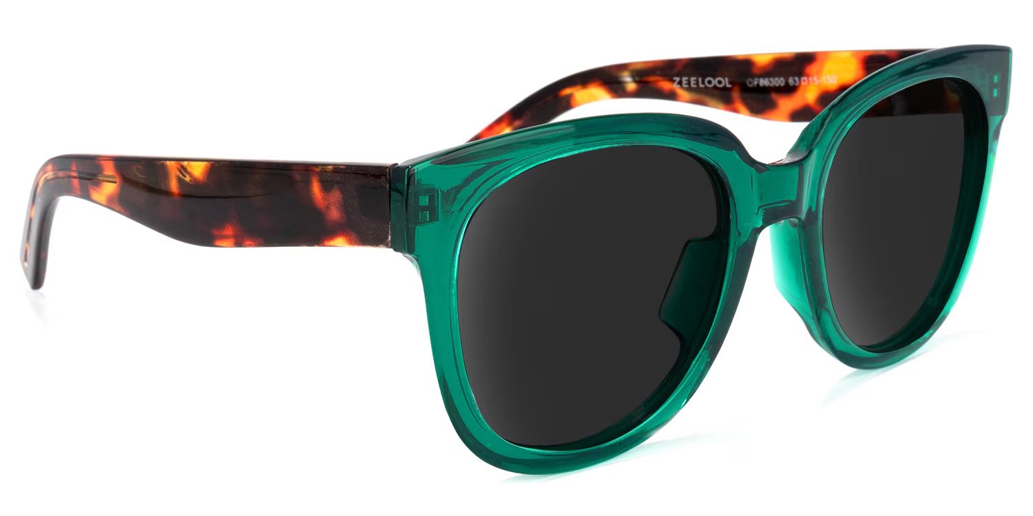 Harrell Square Green Frame Sunglasses Online Sale | ZEELOOL2