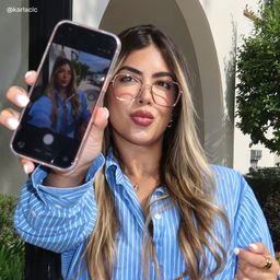Sophie Pink Geometric Glasses7
