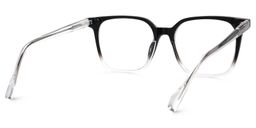 Jamaica Black Clear Square Glasses4