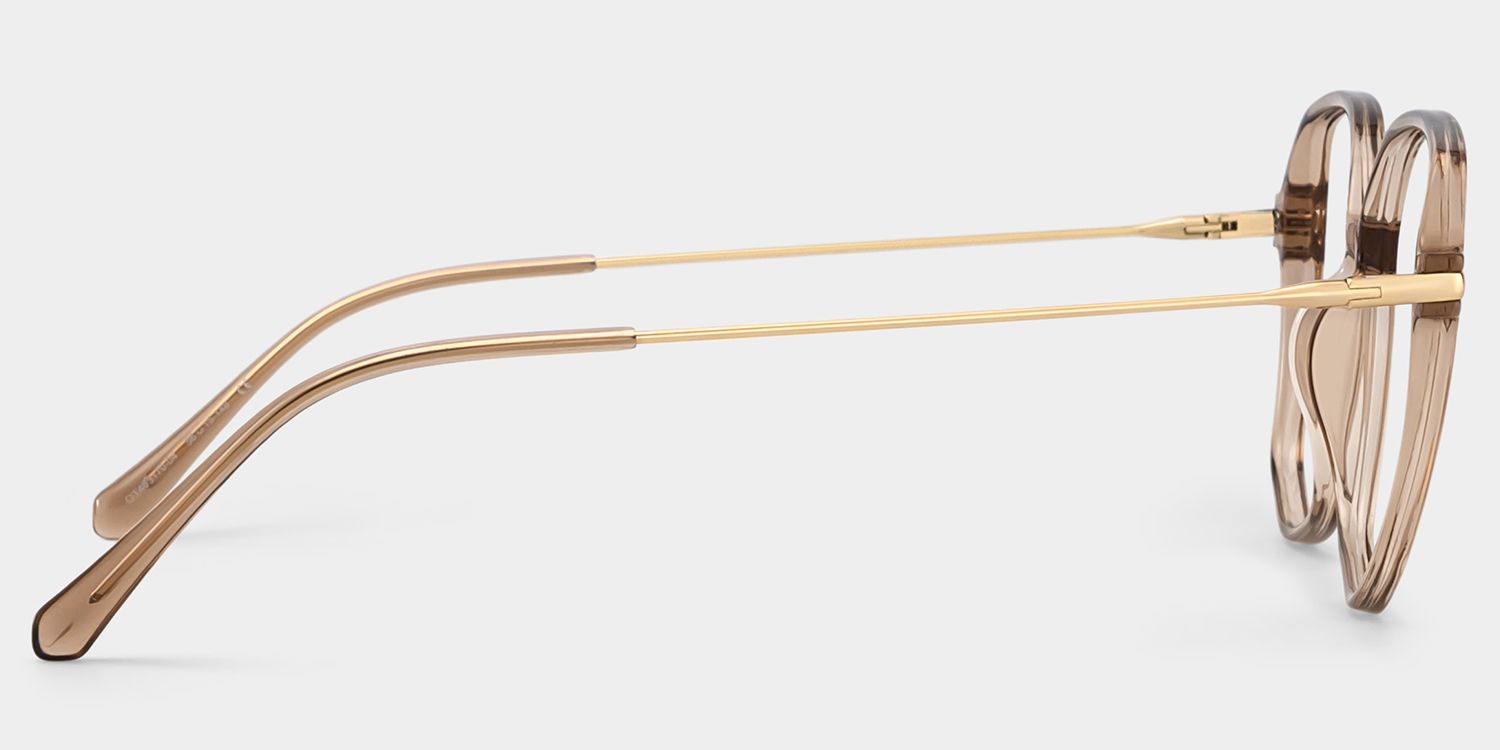 Payton Geometric Beige Frame Glasses | Zeelool Optical3