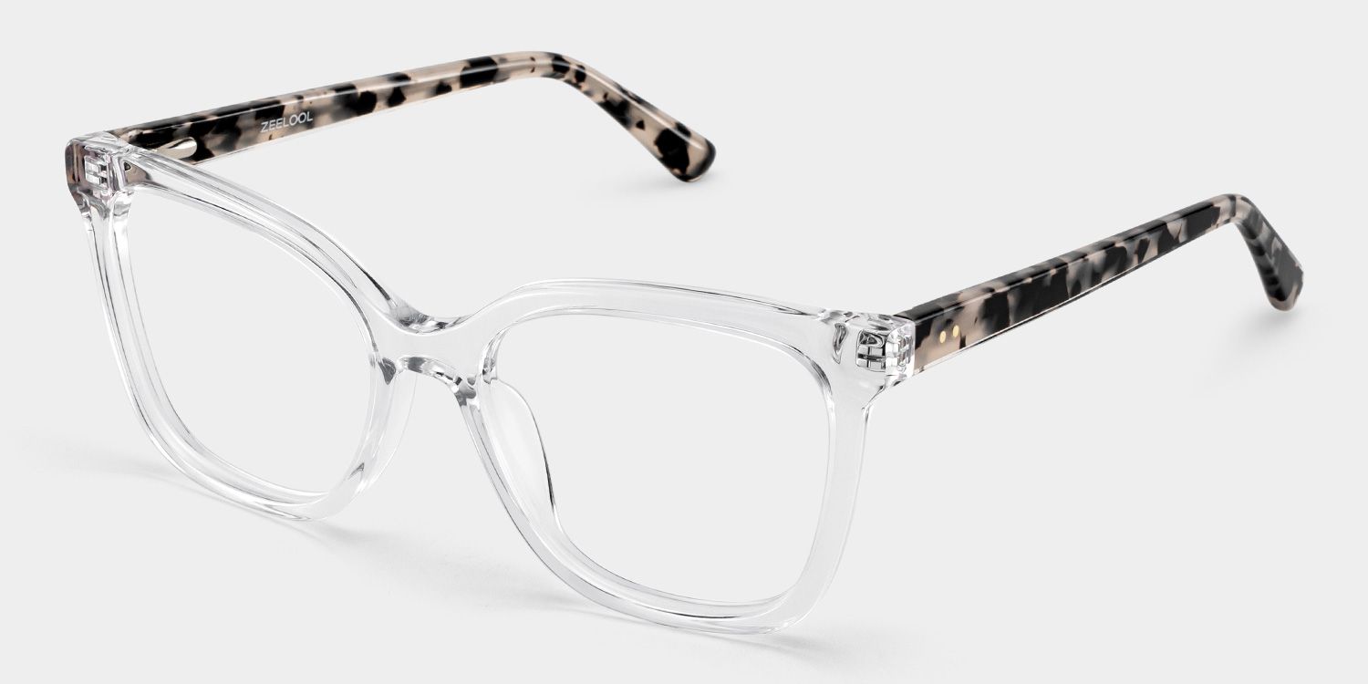 Sage Clear Frame Glasses with Rectangle Frame Online | ZEELOOL5