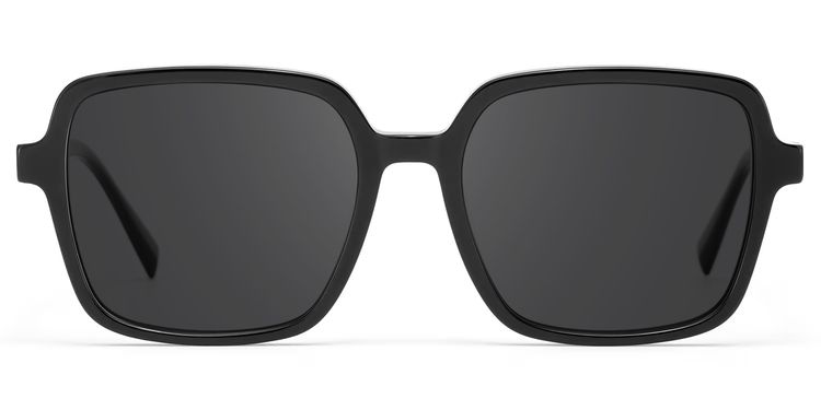 Ember Black Square Sunglasses