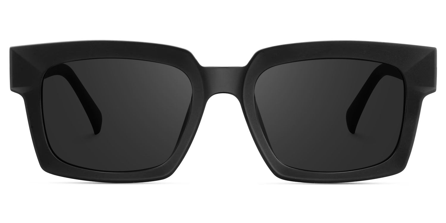Amadeo Tr90 Black Rectangle Frame Sunglasses | ZEELOOL0