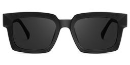 Amadeo Black Rectangle Sunglasses0