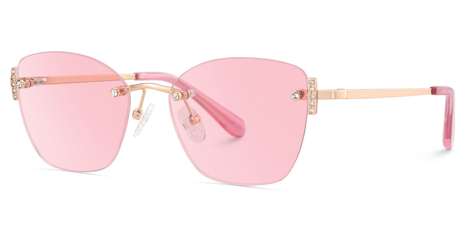 Jaxon Rectangle Rose Gold Frame Sunglasses Online Sale | ZEELOOL2