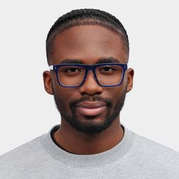 Henry Blue Rectangle Glasses0
