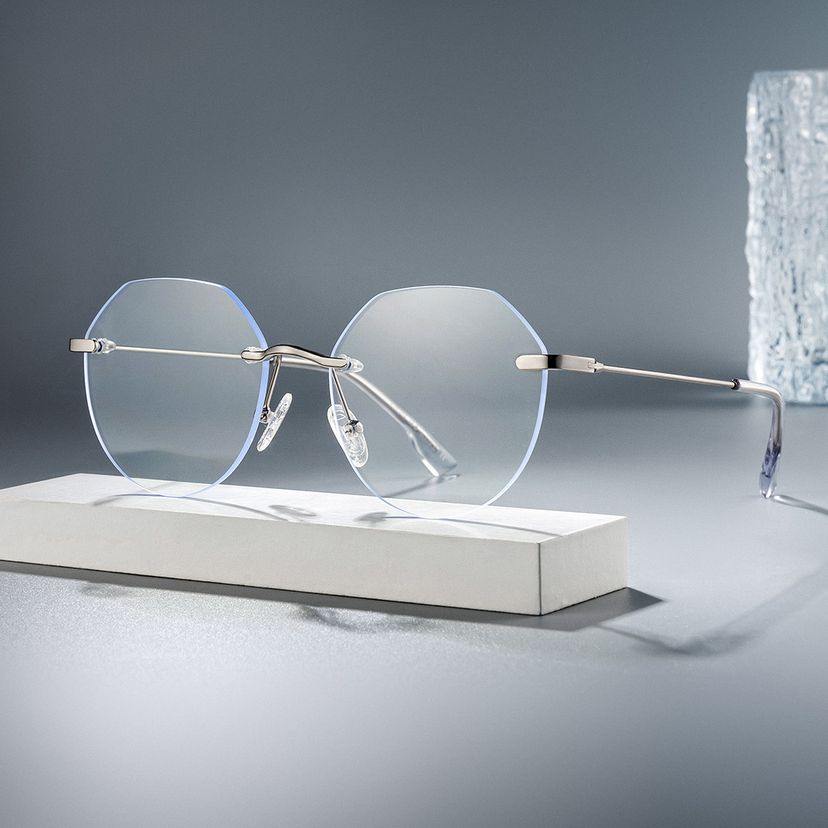 Osorio Silver Geometric Glasses